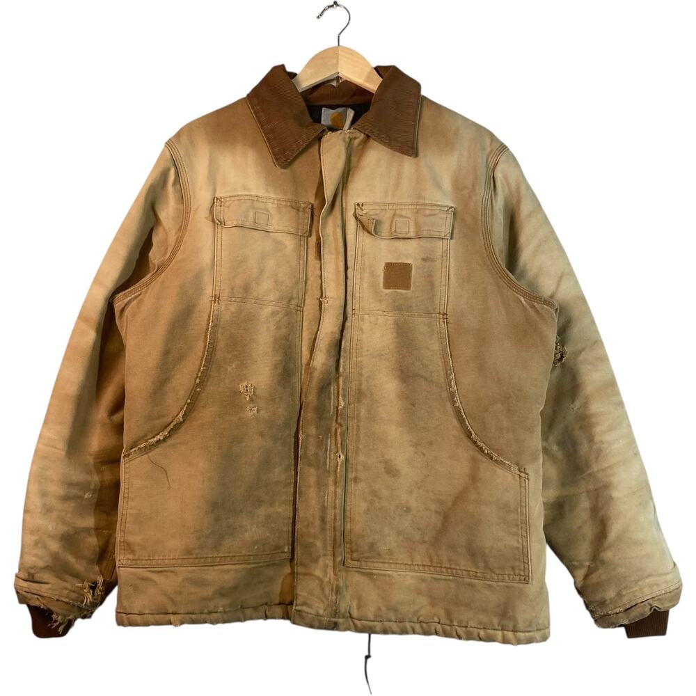 Vintage Distressed Carhartt Workwear Chore Jacket L